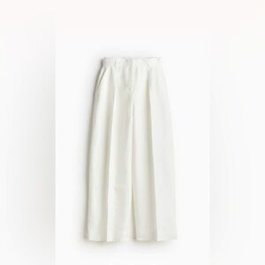H&M Linen blend White -Off Balloon-leg Pants Size 6